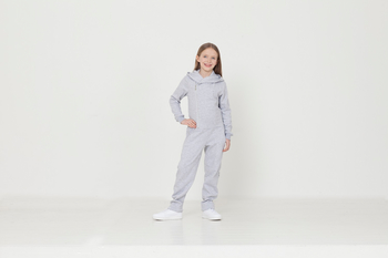 Комбинезон из футера "Серый меланж" ТКМП-СМ2 (размер 122-128) - Комбинезоны от 7 до 12 лет - интернет гипермаркет детской одежды Смартордер